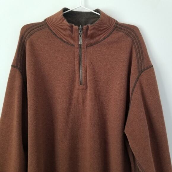 Tommy Bahama Flipshort Reversible Brown Sweater - Picture 11 of 12